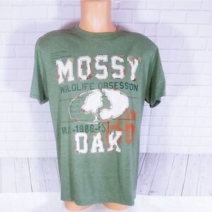 MOSSY OAK WILDLIFE OBSESSION T Shirt Size Large Green